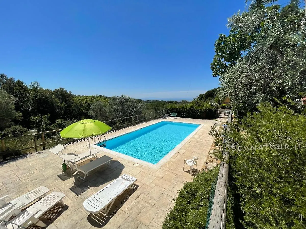 Casa Sophia, Piscina Con Vista Mare - Ingresso, Giardino, Barbecue E Parcheggio Privati By Toscanatour Guardistallo